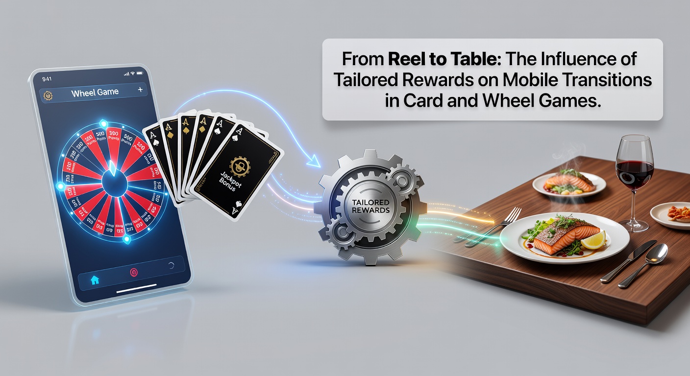 Darstellung eines mobilen Übergangs von Slot-Reels zu Live-Kartenspielen mit Belohnungsanzeigen