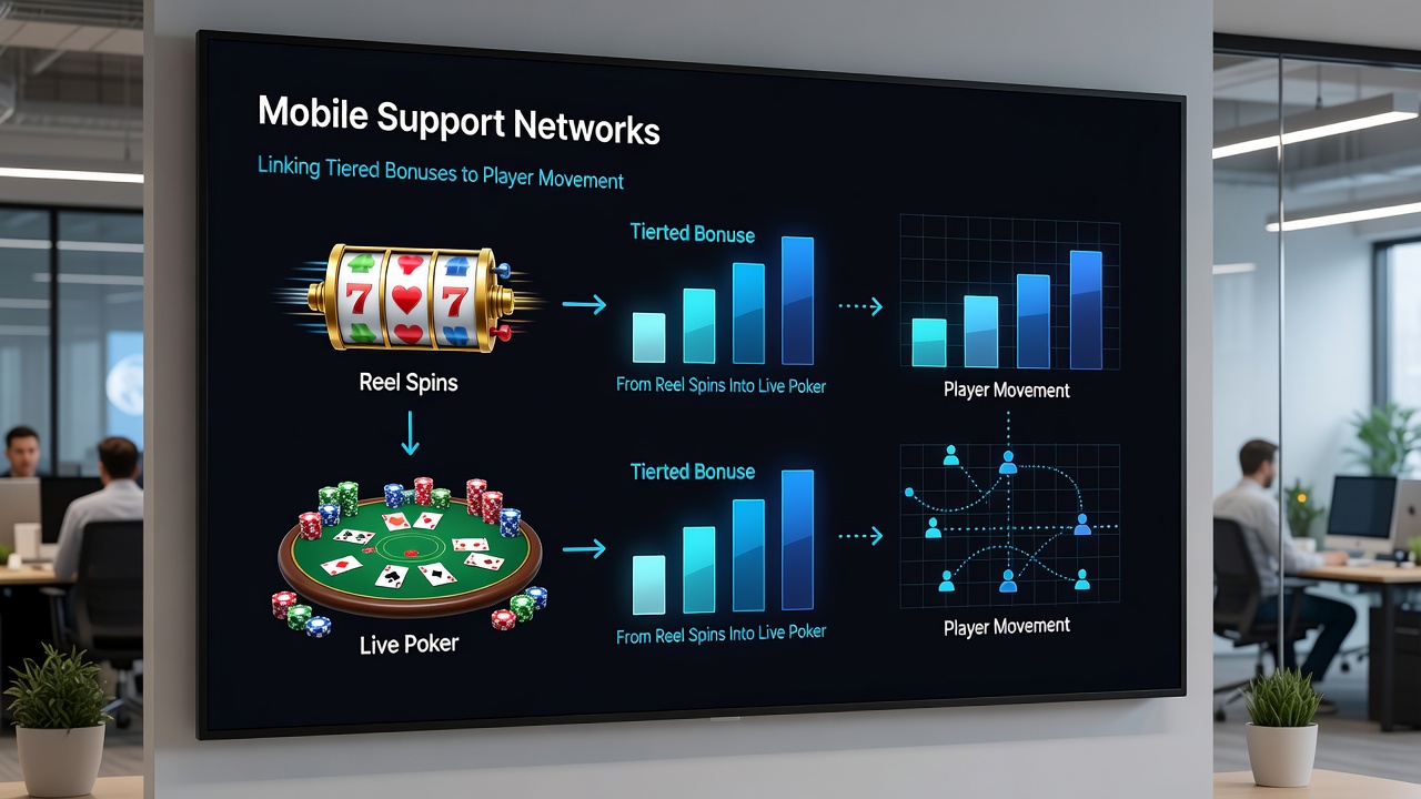 Gestaffelte Boni und Support-Netzwerke erleichtern Übergänge von Slots zu Roulette und Poker auf mobilen Geräten