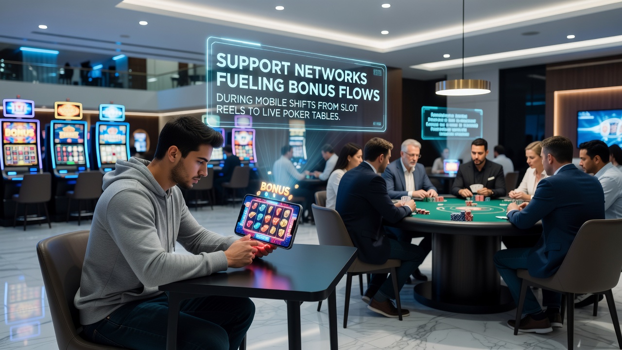 Support-Netzwerke und Bonusflüsse bei mobilen Casino-Übergängen zu Live-Pokertischen